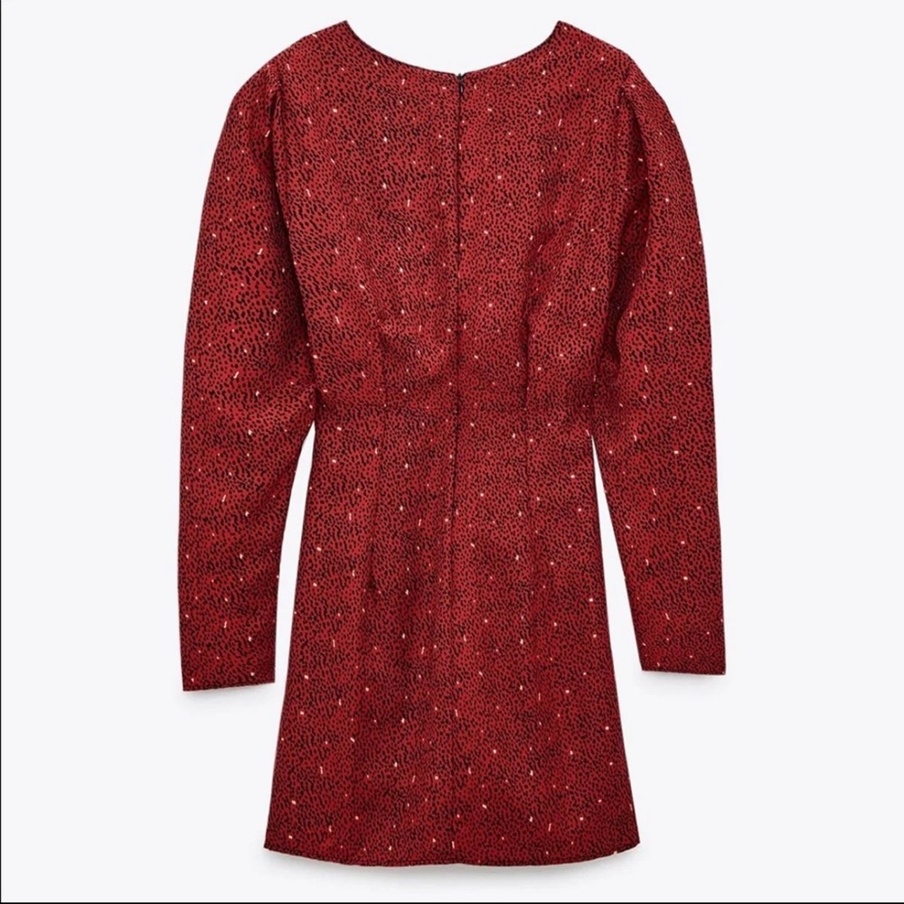 Zara red and black print dress - Picture 10 of 10